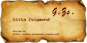 Gitta Zsigmond névjegykártya