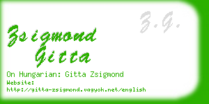 zsigmond gitta business card